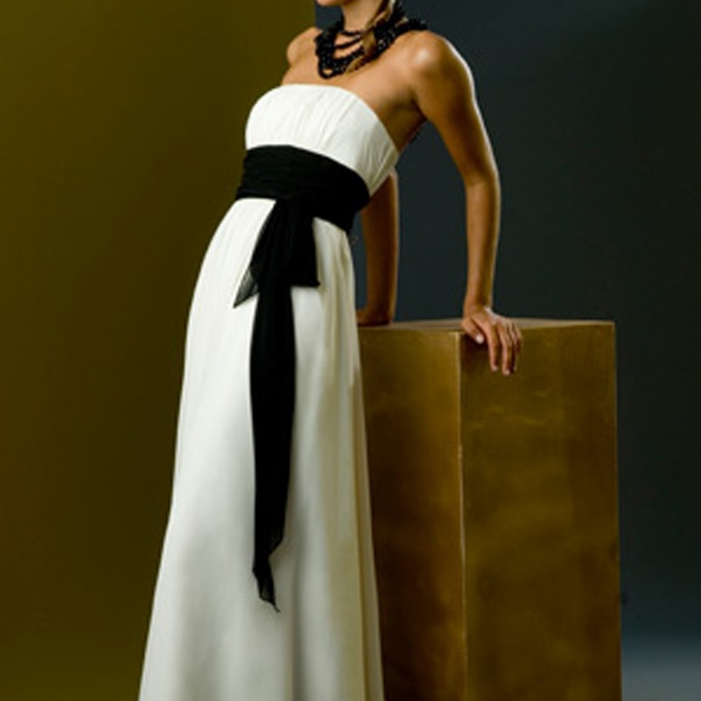 Blue & Yellow Strapless gown